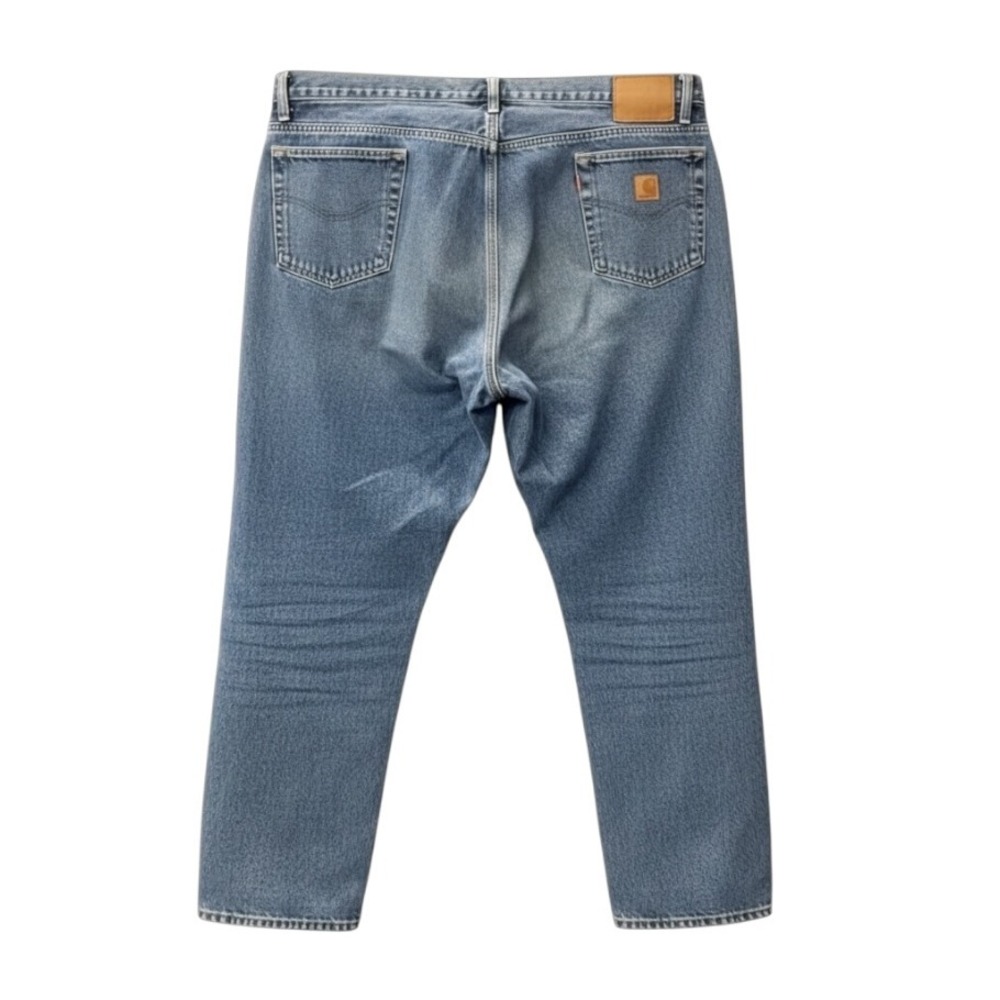 Carhartt B172 DST Relx Fit Jeans 46x30 Men's Blue Denim Workwear Made in Mexico